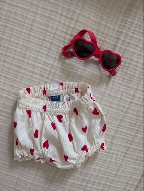 Red Heart Print Baby Accessories